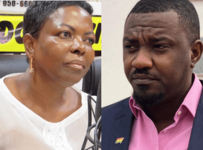File Photo: L-R: Hon. Lydia Seyram Alhassan and John Dumelo File Photo: L-R: Hon. Lydia Seyram Alhassan and John Dumelo