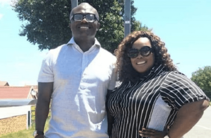 Bola Ray with his fallen personal assistant, Laillah-Crystals