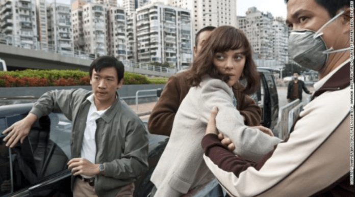 A deadly virus strikes in the 2011 movie, "Contagion."