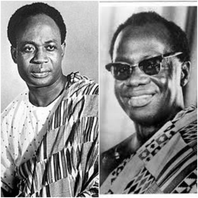 nkrumah and Busia Dr Kwame Nkrumah and Dr Kofi Busia
