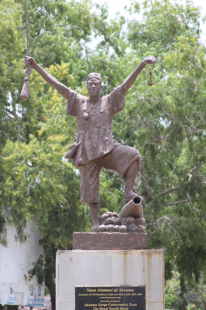 Asamani A bronze statue is dedicated to Asameni, the brilliant strategist, and his capture of the castle.