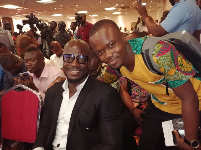 Adomonline.com's Samuel Appiah with Stephen Appiah Adomonline.com's Samuel Appiah with Stephen Appiah