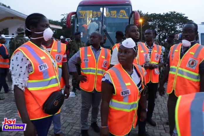 All is set for the Ministry of Local Government and Rural Development's disinfection exercise in all markets in the Ahafo, Bono and Bono East regions. coronavirus disinfection