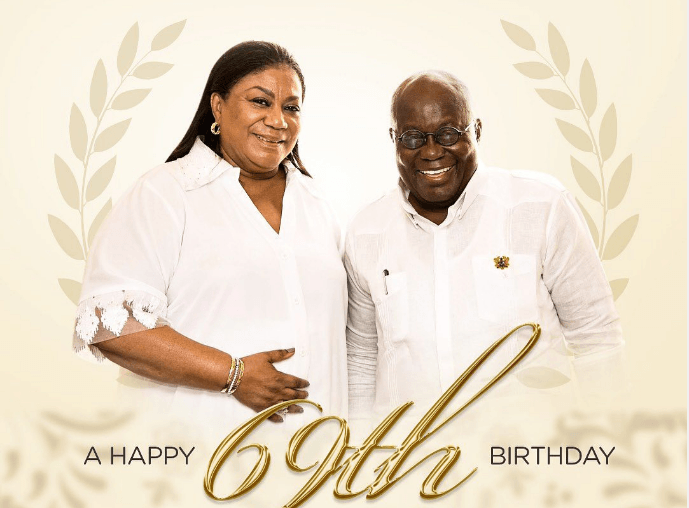 President Nana Addo Dankwa Akufo-Addo has taken to Instagram to celebrate his beautiful wife, the First Lady, Rebecca Akufo-Addo as she marks her 69th birthday. President Nana Addo Dankwa Akufo-Addo has taken to Instagram to celebrate his beautiful wife, the First Lady, Rebecca Akufo-Addo as she marks her 69th birthday.