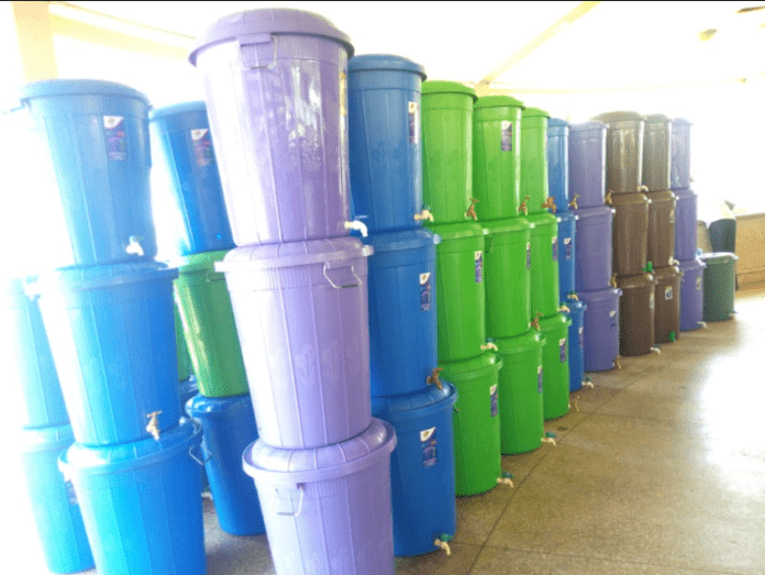 Veronica Buckets Veronica Buckets lined up in different colours