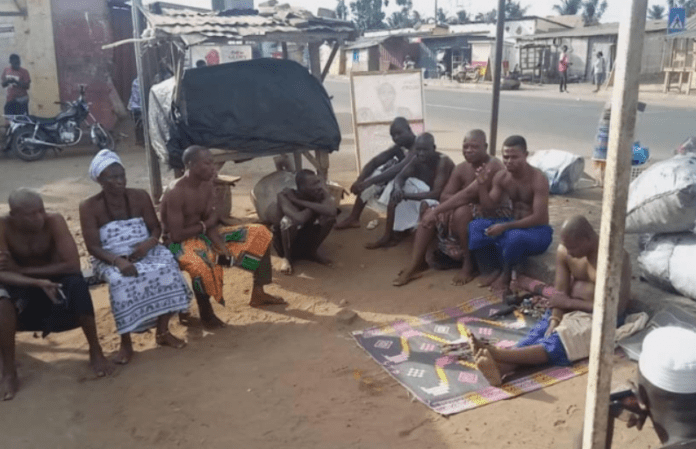 The priests would offer sacrifices for three days after which they said a torrential downpour would wipe out the disease from Ghana The priests would offer sacrifices for three days after which they said a torrential downpour would wipe out the disease from Ghana