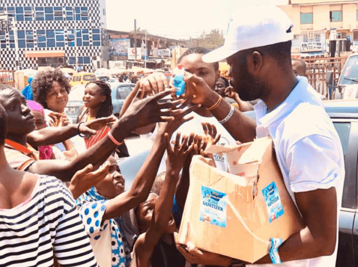 Kiva Foundation CEO donating hand sanitisers to the less-privileged Kiva Foundation CEO donating hand sanitisers to the less-privileged