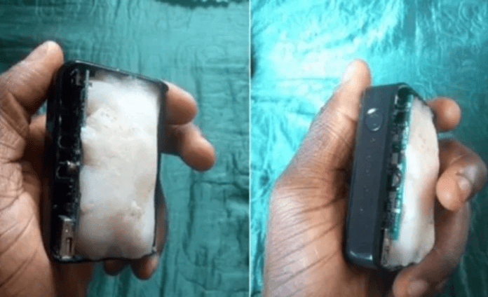 Man buys power bank, gets home and sees 'fufu' inside Man buys power bank, gets home and sees 'fufu' inside