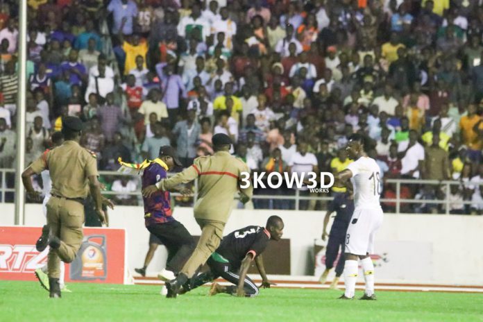 Pitch invader on the floor Pitch invader on the floor