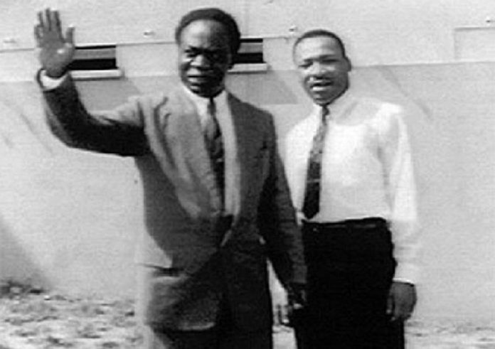 MLK and Kwame Nkrumah struck a friendship after the former was a guest of Nkrumah for independence MLK and Kwame Nkrumah struck a friendship after the former was a guest of Nkrumah for independence