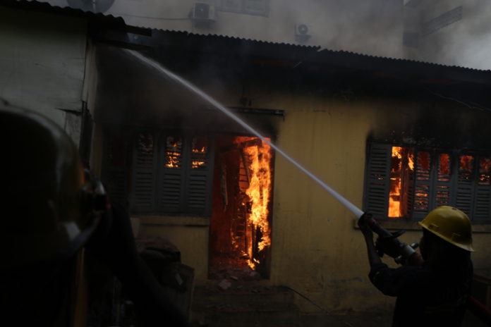 Fire outbreak near Multimedia Group Fire outbreak near Multimedia Group