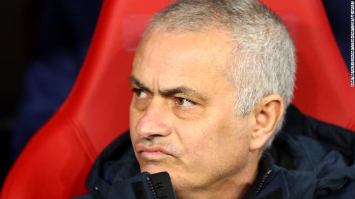 Jose Mourinho was pictured taking a training session at a local park