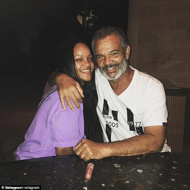 Rihanna and dad