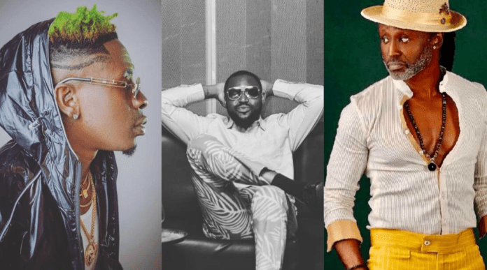 L-R: Shatta Wale, Yaa Pono and Reggie Rockstone Yaa Pono backs Reggie Rockstone against Shatta; set to release new song