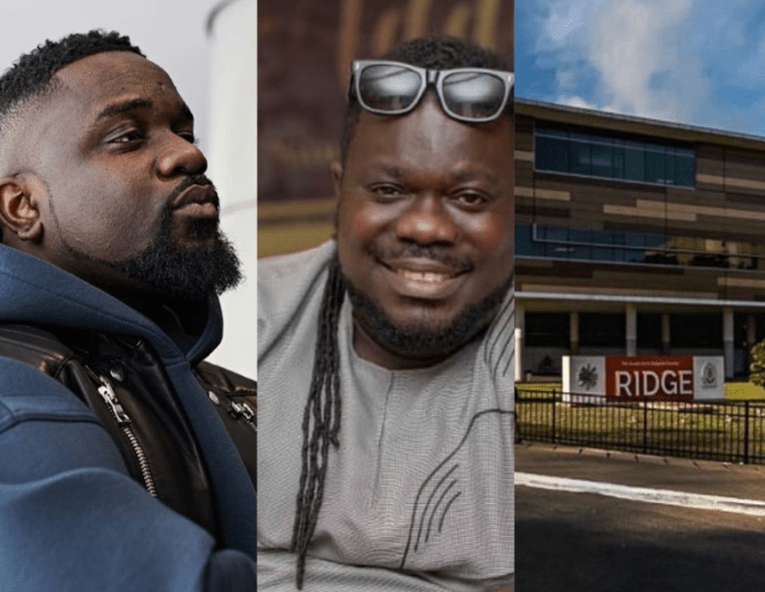 L-R: Sarkodie, Obour, photo of Ridge Hospital in Accra Ridge Hospital must be sued if... Sarkodie backs Obuor
