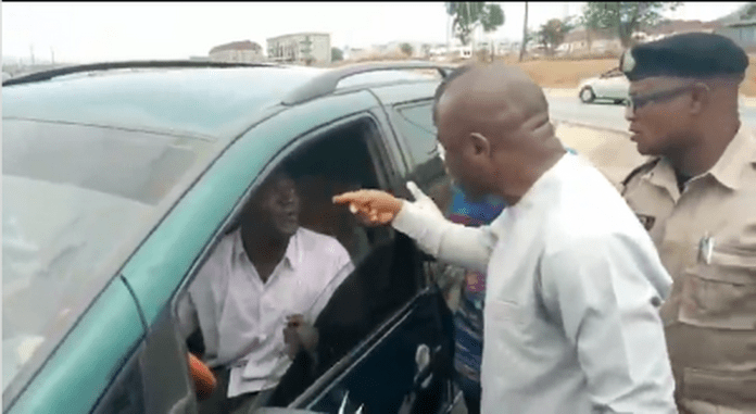 A soldier arrested for not wearing face Mask, begs for his Life