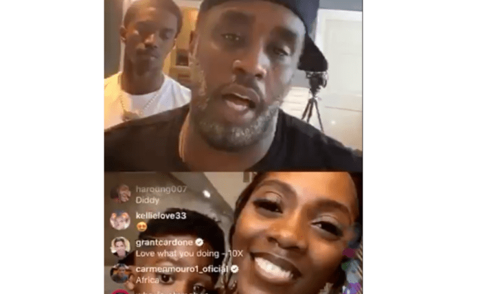 Tiwa Savage and P. Diddy Tiwa Savage and P. Diddy