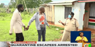 Kenya quarantine escapees arrested in bar