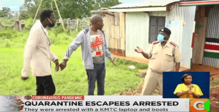 Kenya quarantine escapees arrested in bar Kenya quarantine escapees arrested in bar