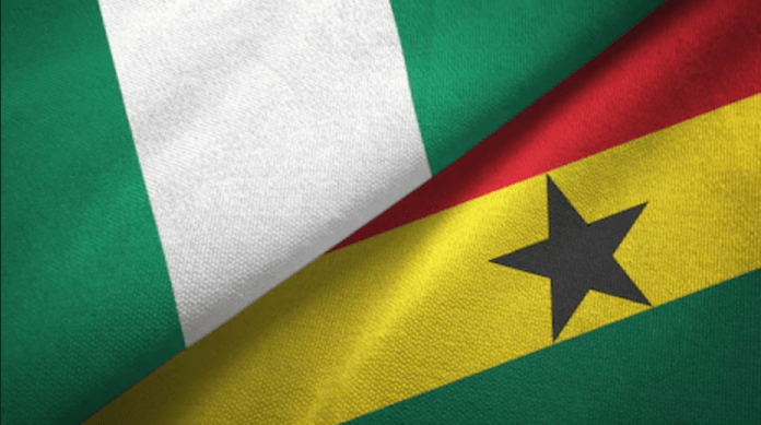 File Photo: Ghana and Nigeria flags File Photo: Ghana and Nigeria flags
