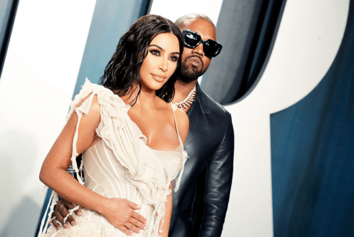 Kim Kardashian & Kanye West at Vanity Fair Oscar Party Kim Kardashian & Kanye West at Vanity Fair Oscar Party