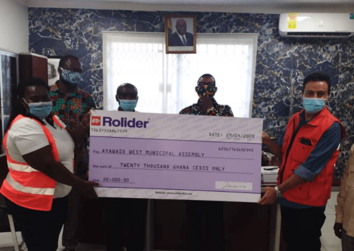 Rolider Supports Ayawaso West with GHC 20,000