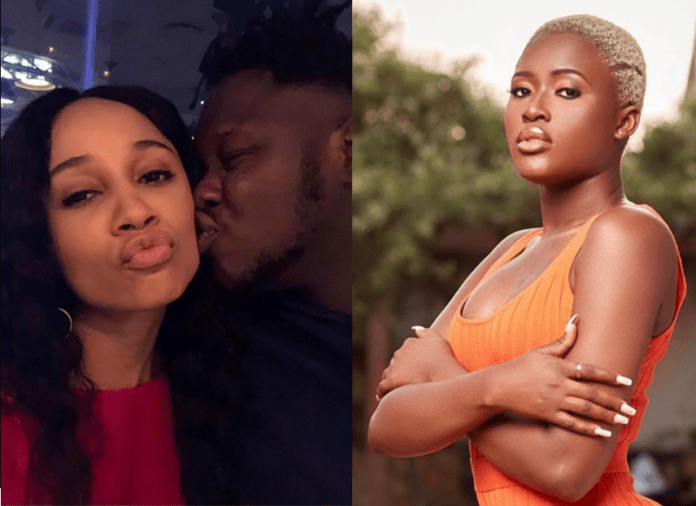 L-R: Sister Derby, Medikal & Fella Makafui L-R: Sister Derby, Medikal & Fella Makafui