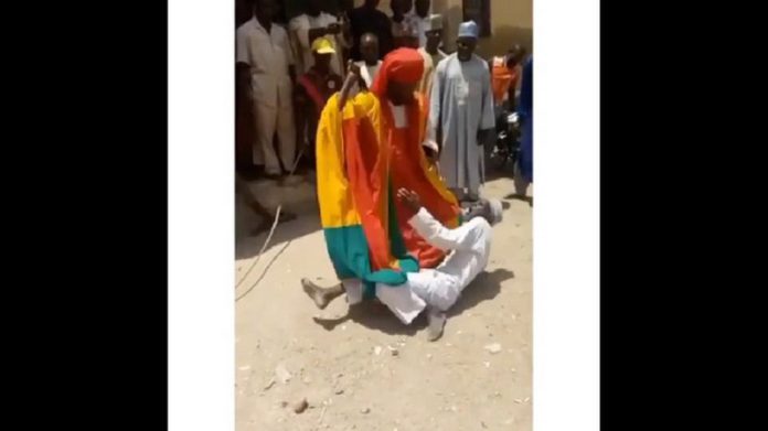 Palace guards flogged the Imam on the Emir of Azare's command Palace guards flogged the Imam on the Emir of Azare's command