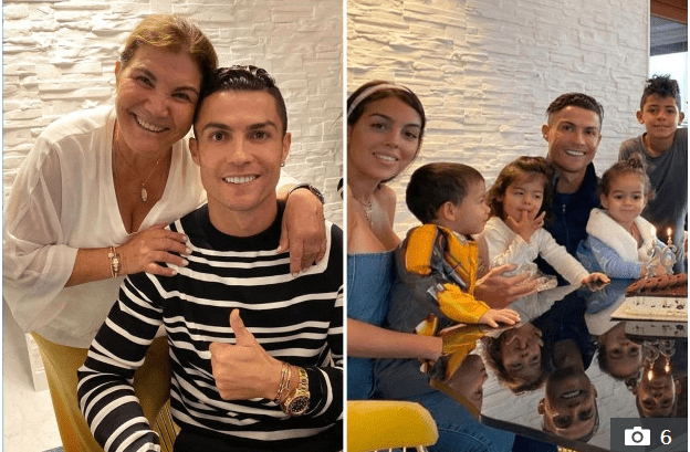 Cristiano Ronaldo with his mother and (right) with his family as it emerges he is buying a £7m property for them in Portugal Cristiano Ronaldo with his mother and (right) with his family as it emerges he is buying a £7m property for them in Portugal