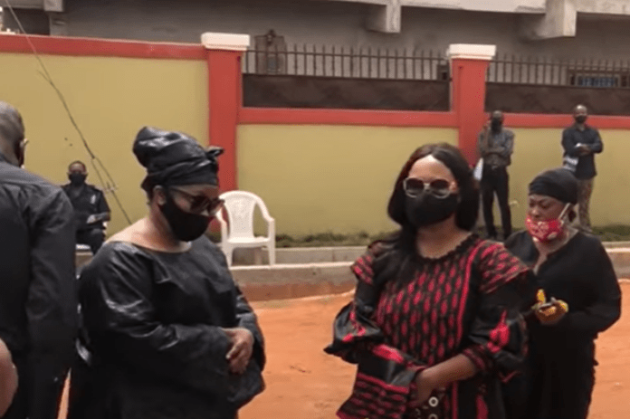 Nana Ama McBrown and Christiana Awuni were at the late Bernard Nyarko's home in Lakeside Ashaley Botwe for his one week memorial Nana Ama McBrown and Christiana Awuni were at the late Bernard Nyarko's home in Lakeside Ashaley Botwe for his one week memorial