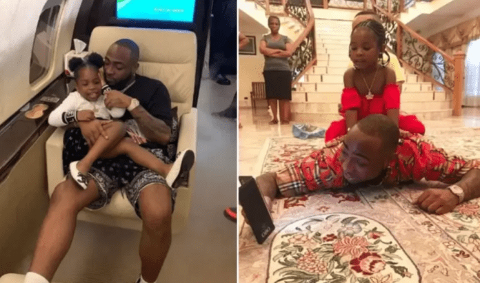 Davido and his daughter, Imade Davido and his daughter, Imade