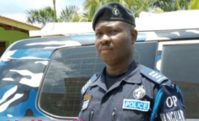 Police Inspector identified as Duut Azumah with Operation Vanguard Police Inspector identified as Duut Azumah with Operation Vanguard