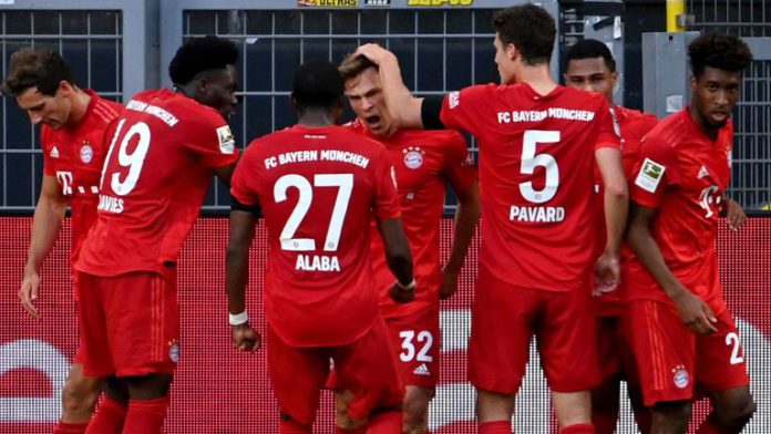 La joie des joueurs du Bayern Munich face au Borussia Dortmund Image credit: Getty Images La joie des joueurs du Bayern Munich face au Borussia Dortmund Image credit: Getty Images
