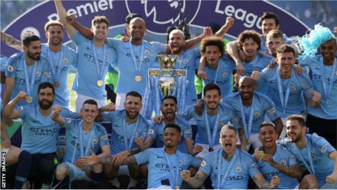 Manchester City won the Premier League title in 2018-19 Manchester City won the Premier League title in 2018-19