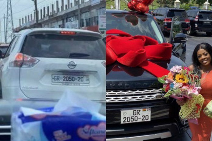 Nana Aba Anamoah's birthday Range Rover number plate fake - DVLA