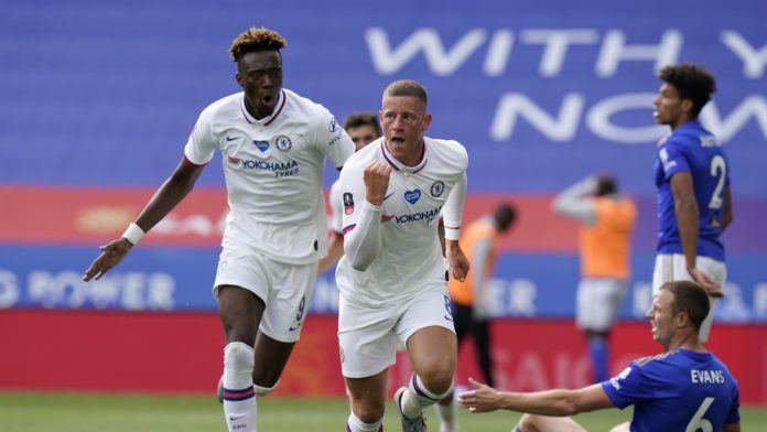 Ross Barkley of Chelsea celebrates after scoring his sides first goal during the FA Cup Fifth Quarter Final match between Leicester City and Chelsea FC at The King Power Stadium on June 28, 2020 in Leicester, England. Image credit: Getty Images Ross Barkley of Chelsea celebrates after scoring his sides first goal during the FA Cup Fifth Quarter Final match between Leicester City and Chelsea FC at The King Power Stadium on June 28, 2020 in Leicester, England. Image credit: Getty Images