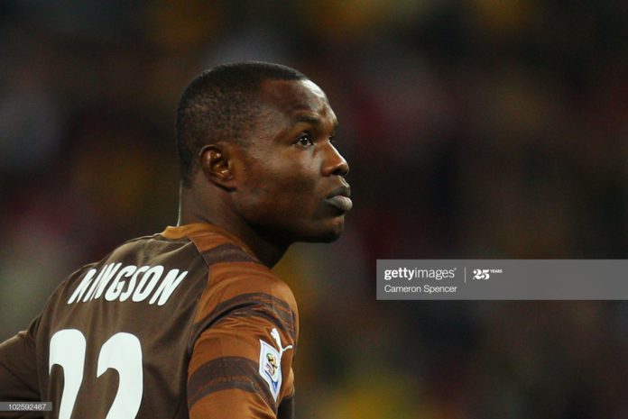 JOHANNESBURG, SOUTH AFRICA - JULY 02: Goalkeeper Richard Kingson of Ghana looks on during the 2010 FIFA World Cup South Africa Quarter Final match between Uruguay and Ghana at the Soccer City stadium on July 2, 2010 in Johannesburg, South Africa. (Photo by Cameron Spencer/Getty Images) JOHANNESBURG, SOUTH AFRICA - JULY 02: Goalkeeper Richard Kingson of Ghana looks on during the 2010 FIFA World Cup South Africa Quarter Final match between Uruguay and Ghana at the Soccer City stadium on July 2, 2010 in Johannesburg, South Africa. (Photo by Cameron Spencer/Getty Images)