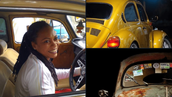 Pascaline Edwards shows off first car she bought with her own money Pascaline Edwards shows off first car she bought with her own money