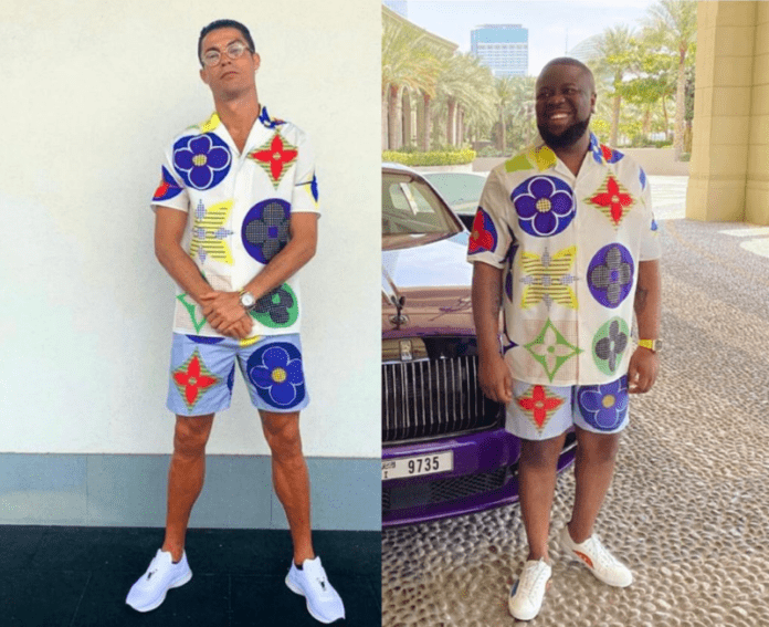 From left: Cristiano Ronaldo vrs Hushpuppi From left: Cristiano Ronaldo vrs Hushpuppi