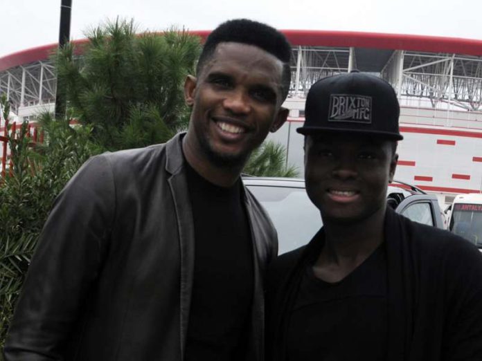 Samuel Eto'o and Samuel Inkoom Samuel Eto'o and Samuel Inkoom