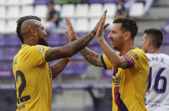 Lionel Messi made history with his assist to Arturo Vidal on Saturday. (AP Photo/Manu Fernandez) Lionel Messi made history with his assist to Arturo Vidal on Saturday. (AP Photo/Manu Fernandez)