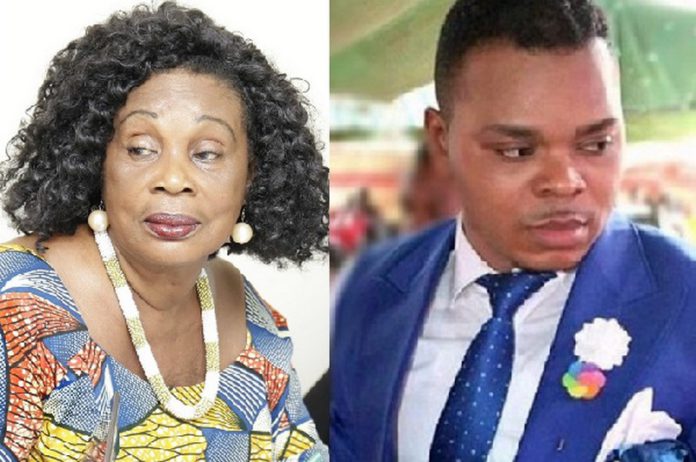 Veteran actress Maame Dokono and Bishop Daniel Obinim Veteran actress Maame Dokono and Bishop Daniel Obinim