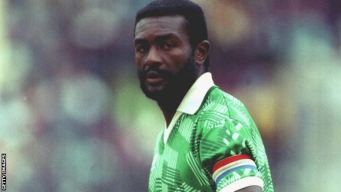 Stephen Tataw was captain of Cameroon as they reached the quarter-finals of the 1990 World Cup in Italy Stephen Tataw was captain of Cameroon as they reached the quarter-finals of the 1990 World Cup in Italy