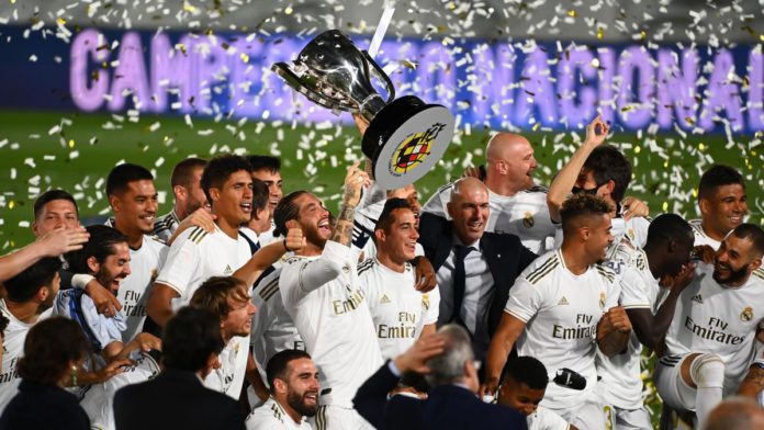 Real Madrid celebrate their title win Image credit: Getty Images Real Madrid celebrate their title win Image credit: Getty Images