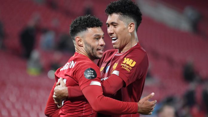 Alex Oxlade-Chamberlain (L) celebrates with Roberto Firmino after scoring for Liverpool against Chelsea. Image credit: Getty Images Alex Oxlade-Chamberlain (L) celebrates with Roberto Firmino after scoring for Liverpool against Chelsea. Image credit: Getty Images