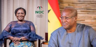 Prof Naana Opoku Agyemang and John Dramani Mahama