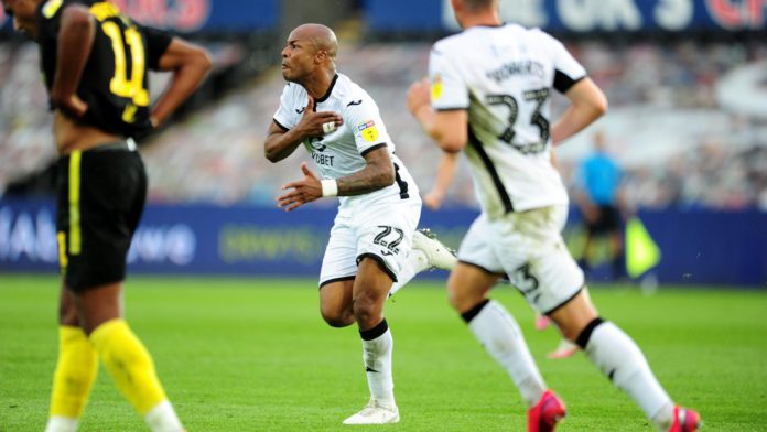 Andre Ayew celebrates Andre Ayew celebrates
