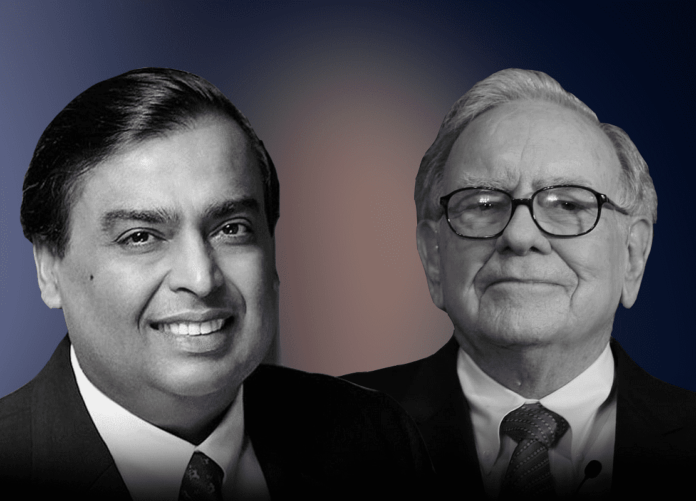 Mukesh Ambani and Warren Buffet