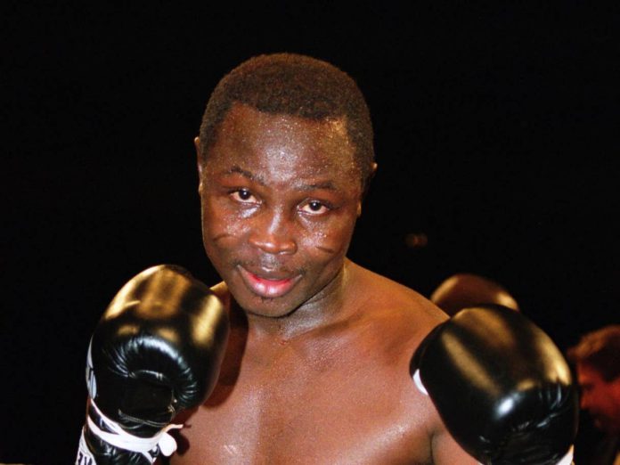 Alfred Kotey beats Anthony Maynard in a lightweight title fight in London in 2001 ( Getty ) Alfred Kotey beats Anthony Maynard in a lightweight title fight in London in 2001 ( Getty )