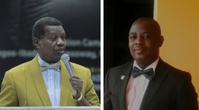 Pastor Enoch Adeboye and the sacked RCCG pastor, Gideon Bakare Pastor Enoch Adeboye and the sacked RCCG pastor, Gideon Bakare